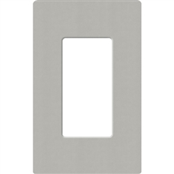 Lutron SC-1-PB Claro Satin Screwless Wallplate 1 Gang in Pebble