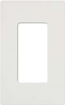 Lutron SC-1-SW Claro Satin Screwless Wallplate 1 Gang in Snow