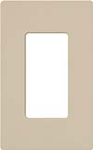 Lutron SC-1-TP Claro Satin Screwless Wallplate 1 Gang in Taupe