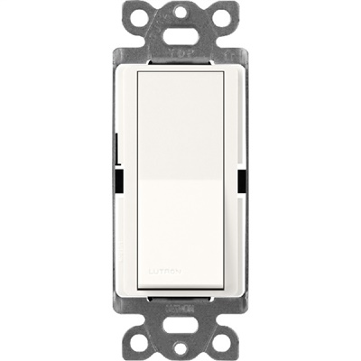 Lutron SC-1PS-BW Claro Satin 15A Single Pole Switch in Brilliant White