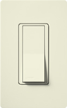 Lutron SC-1PSNL-BI Claro Satin 15A Single Pole Switch with Locator Light in Biscuit