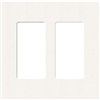 Lutron SC-2-BW Claro Satin Screwless Wallplate 2 Gang in Brilliant White