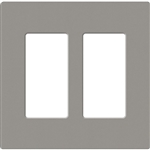 Lutron SC-2-CS Claro Satin Screwless Wallplate 2 Gang in Cobblestone