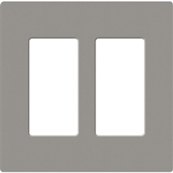 Lutron SC-2-CS Claro Satin Screwless Wallplate 2 Gang in Cobblestone