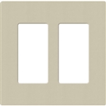 Lutron SC-2-CY Claro Satin Screwless Wallplate 2 Gang in Clay