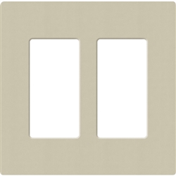 Lutron SC-2-CY Claro Satin Screwless Wallplate 2 Gang in Clay