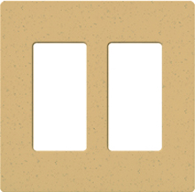 Lutron SC-2-DS Claro Satin Screwless Wallplate 2 Gang in Desert Stone