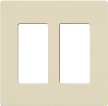 Lutron SC-2-ES Claro Satin Screwless Wallplate 2 Gang in Eggshell