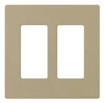 Lutron SC-2-MS Claro Satin Screwless Wallplate 2 Gang in Mocha Stone