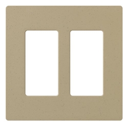 Lutron SC-2-MS Claro Satin Screwless Wallplate 2 Gang in Mocha Stone