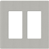 Lutron SC-2-PB Claro Satin Screwless Wallplate 2 Gang in Pebble