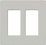 Lutron SC-2-PD Claro Satin Screwless Wallplate 2 Gang in Palladium