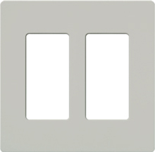 Lutron SC-2-PD Claro Satin Screwless Wallplate 2 Gang in Palladium