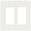 Lutron SC-2-RW Claro Satin Screwless Wallplate 2 Gang in Architectural White