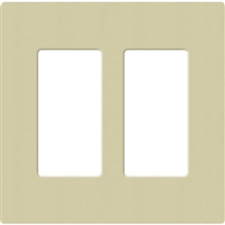 Lutron SC-2-SA Claro Satin Screwless Wallplate 2 Gang in Sage