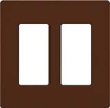 Lutron SC-2-SI Claro Satin Screwless Wallplate 2 Gang in Sienna