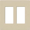 Lutron SC-2-ST Claro Satin Screwless Wallplate 2 Gang in Stone