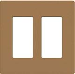 Lutron SC-2-TC Claro Satin Screwless Wallplate 2 Gang in Terracotta