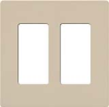 Lutron SC-2-TP Claro Satin Screwless Wallplate 2 Gang in Taupe