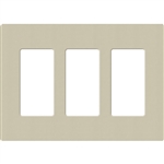 Lutron SC-3-CY Claro Satin Screwless Wallplate 2 Gang in Clay