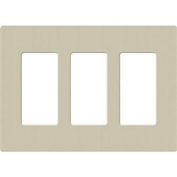 Lutron SC-3-CY Claro Satin Screwless Wallplate 2 Gang in Clay