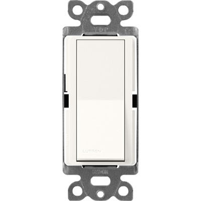 Lutron SC-3PS-BW Claro Satin 15A 3-Way Switch in Brilliant White