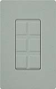 Lutron SC-6PF-BG Claro Satin Field Customizable Multi Port Frame in Bluestone