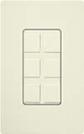 Lutron SC-6PF-BI Claro Satin Field Customizable Multi Port Frame in Biscuit