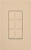 Lutron SC-6PF-DS Claro Satin Field Customizable Multi Port Frame in Desert Stone