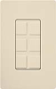 Lutron SC-6PF-ES Claro Satin Field Customizable Multi Port Frame in Eggshell