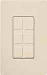 Lutron SC-6PF-ES Claro Satin Field Customizable Multi Port Frame in Eggshell