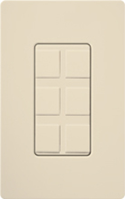 Lutron SC-6PF-ES Claro Satin Field Customizable Multi Port Frame in Eggshell