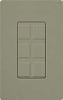 Lutron SC-6PF-GB Claro Satin Field Customizable Multi Port Frame in Greenbriar