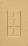 Lutron SC-6PF-GS Claro Satin Field Customizable Multi Port Frame in Goldstone