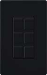 Lutron SC-6PF-MN Claro Satin Field Customizable Multi Port Frame in Midnight