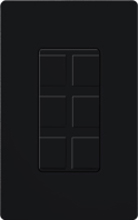 Lutron SC-6PF-MN Claro Satin Field Customizable Multi Port Frame in Midnight