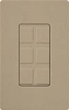 Lutron SC-6PF-MS Claro Satin Field Customizable Multi Port Frame in Mocha Stone