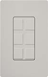 Lutron SC-6PF-PD Claro Satin Field Customizable Multi Port Frame in Palladium