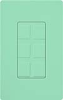 Lutron SC-6PF-SG Claro Satin Field Customizable Multi Port Frame in Sea Glass