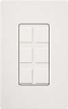 Lutron SC-6PF-SW Claro Satin Field Customizable Multi Port Frame in Snow