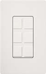 Lutron SC-6PF-SW Claro Satin Field Customizable Multi Port Frame in Snow