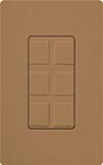 Lutron SC-6PF-TC Claro Satin Field Customizable Multi Port Frame in Terracotta