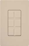 Lutron SC-6PF-TP Claro Satin Field Customizable Multi Port Frame in Taupe