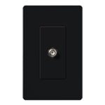 Lutron SC-CJH-MN Claro Satin Single Cable Jack in Midnight