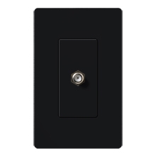 Lutron SC-CJH-MN Claro Satin Single Cable Jack in Midnight