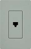 Lutron SC-PJ-BG Claro Satin Single Phone Jack in Bluestone