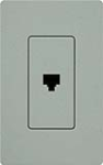 Lutron SC-PJ-BG Claro Satin Single Phone Jack in Bluestone