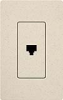 Lutron SC-PJ-LS Claro Satin Single Phone Jack in Limestone