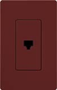 Lutron SC-PJ-MR Claro Satin Single Phone Jack in Merlot