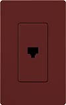 Lutron SC-PJ-MR Claro Satin Single Phone Jack in Merlot